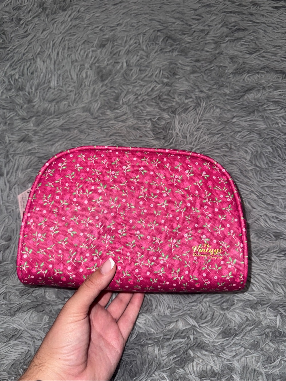 Floral makeup bag